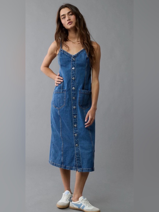 American Eagle Outfitters Dresses & Skirts - American Eagle Denim Button-Front Dress - Blue